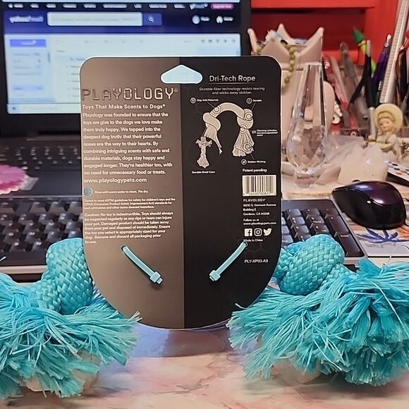 PLAYOLOGY Toys That Makes Scents To Dogs 1 MEDIUM KNOTTED ROPE Chew N… - Picture 3 of 6